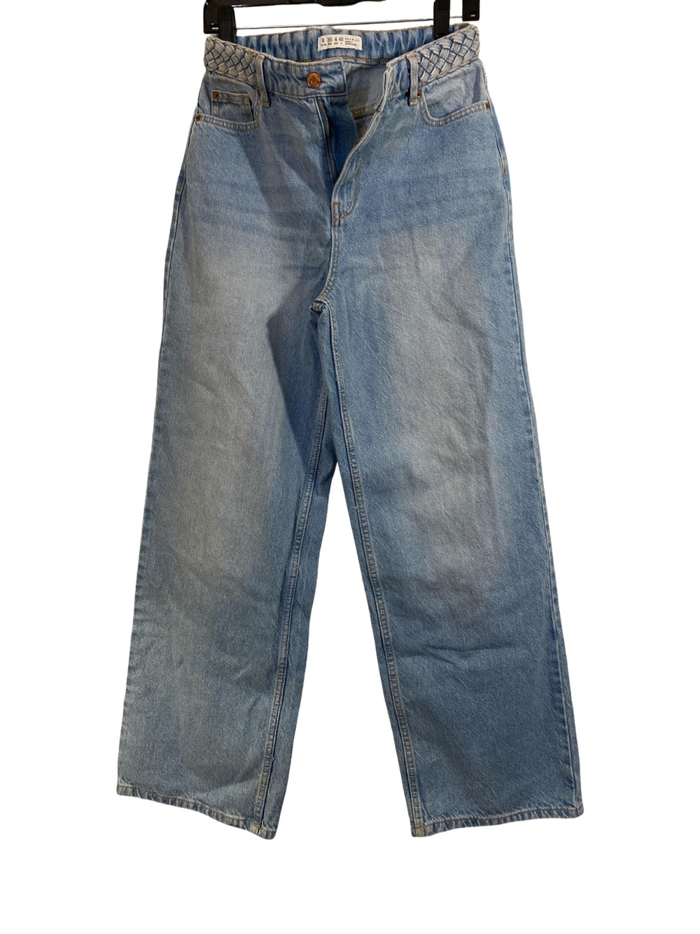 Denim&Co Light Blue Relaxed Wide-Leg Women's Jeans